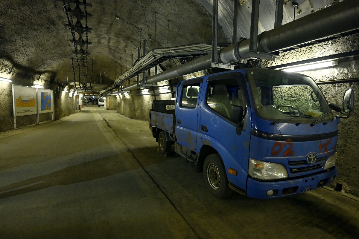 　青函トンネルの作業坑＝１月、北海道福島町