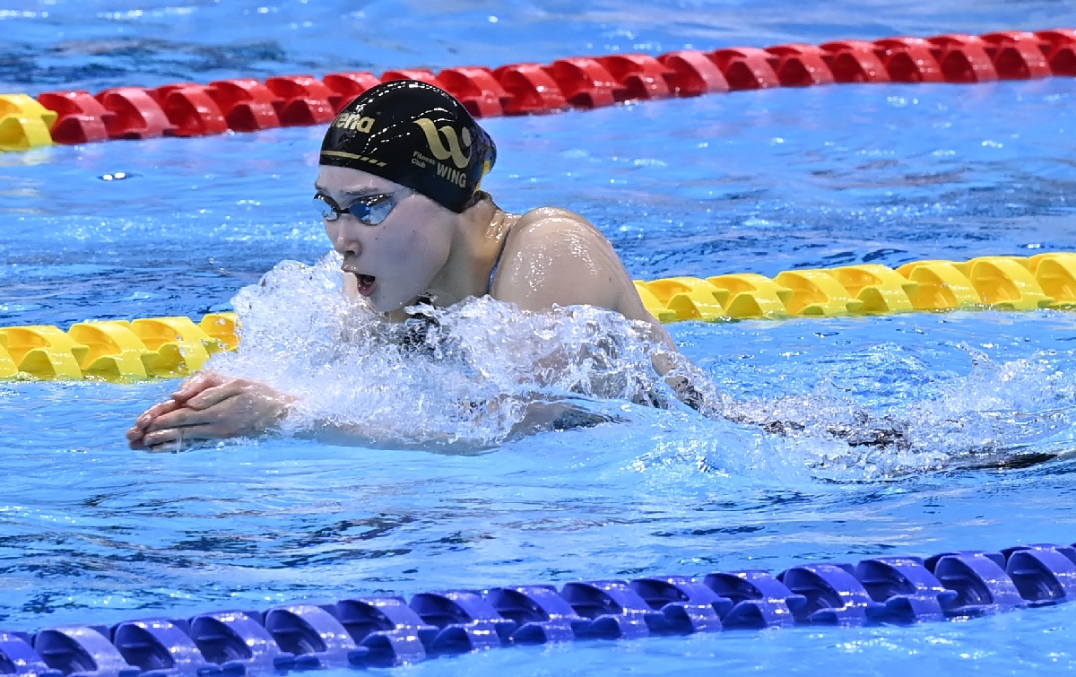 【女子２００メートル個人メドレー】４位になった佐々木珠南＝東京アクアティクスセンター