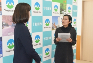 市民団体が市長に意思表明を要望　風力発電巡り/十和田