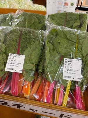 旬だより「スイスチャード」４月１日、道の駅なんごう