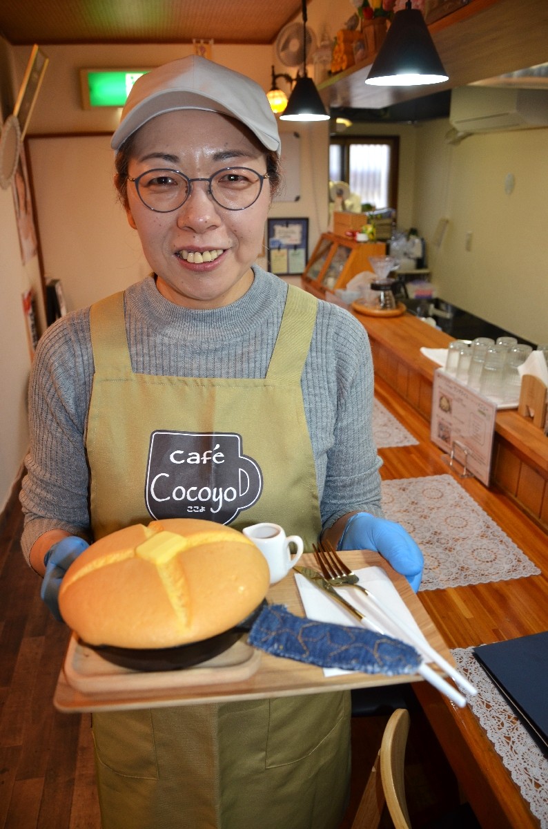 水上美保子さん自慢のスキレットパンケーキ。午後２時から注文を受け付ける