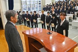 大舞台での活躍誓う 八学大で強化指定部壮行会