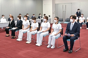 特定行為看護師目指し　5期生7人が決意新た　八戸市立市民病院で研修開講式