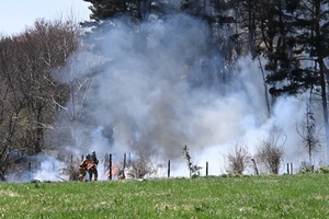 八戸・妙で小屋2棟全焼 けが人なし