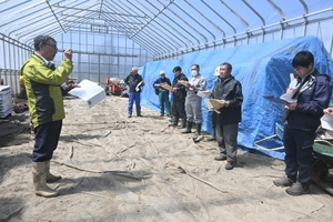 はれわたりの高品質栽培へ情報共有　三八地域生産指導ＰＴ、八戸で現地検討会