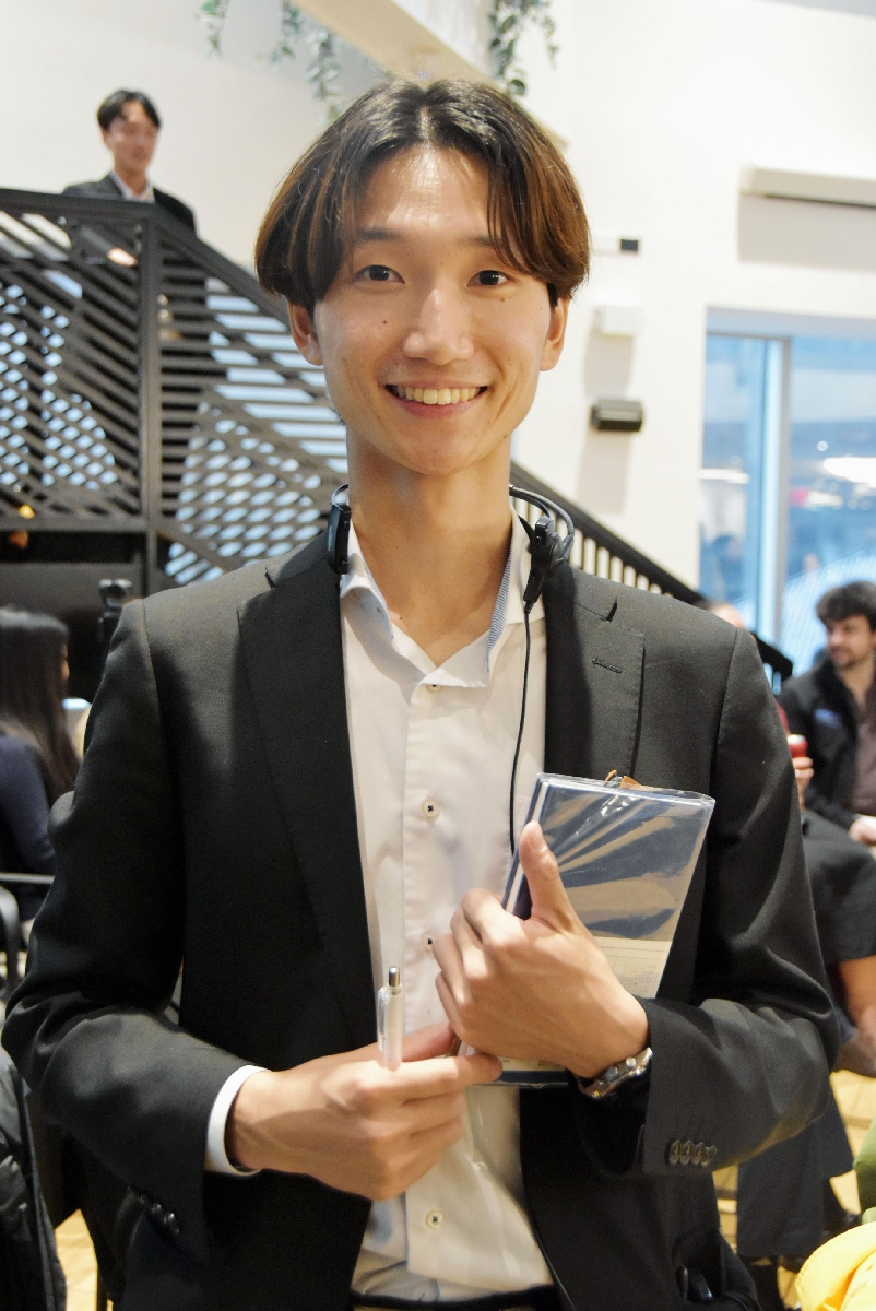 　高校生平和大使と共に渡米し活動を支えた被爆３世の大学生牟田悠一郎さん