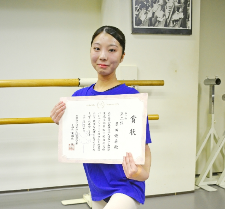 米田さん(ウルスラ高)2大会で好成績 「将来は人を引きつける踊りを」