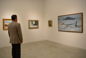 油絵で紡ぐ東北の情景　八戸市美術館で吉野さん（五戸）個展、25日まで