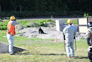 緊急銃猟の手順確認 青森県警が訓練