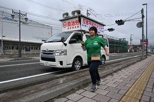 反核平和の火リレー、二戸を出発　３日間かけ岩手県内縦断