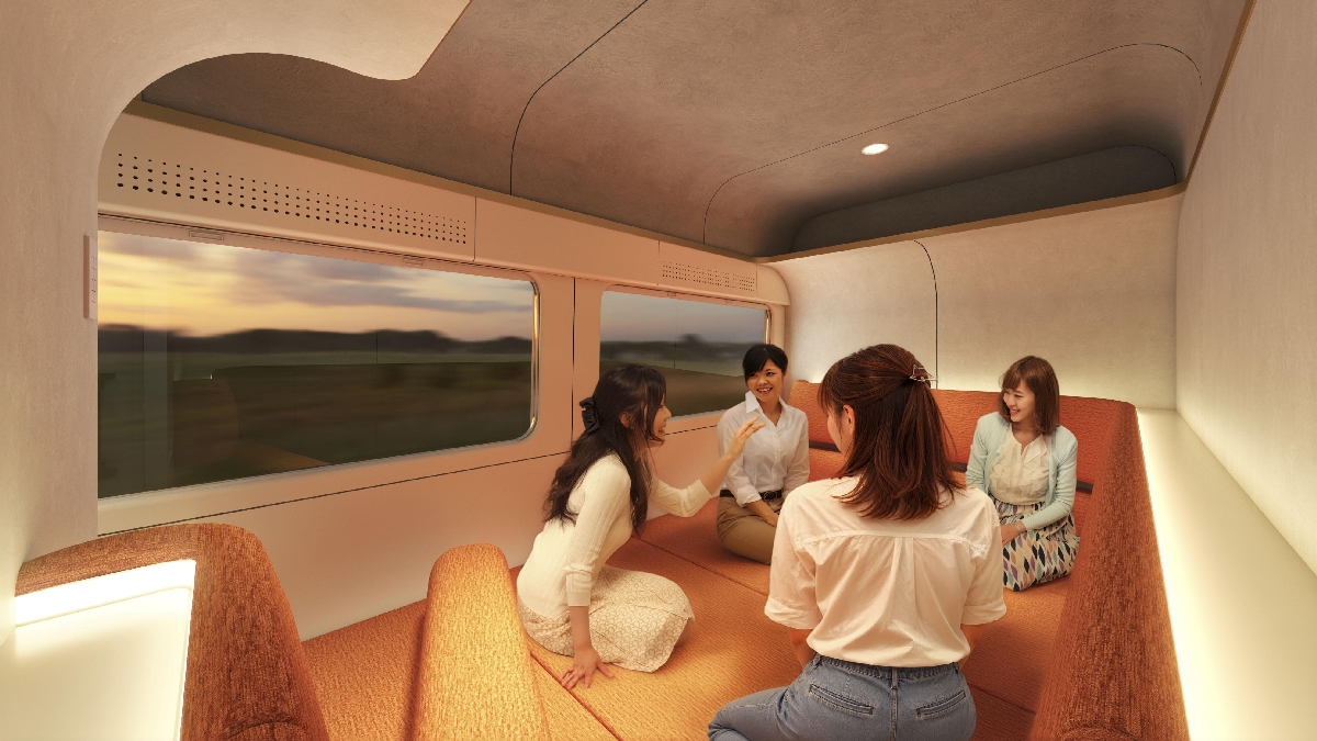 新たな夜行特急列車「ルナ・アズール」の車内イメージ(JR東日本提供)