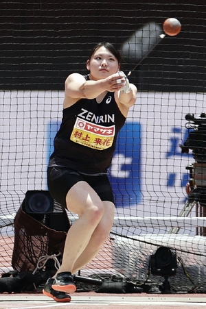 村上、大会新で２連覇　女子ハンマー投げ、弘前実高出／陸上・日本選手権