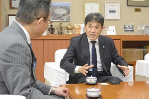 海洋教育、さらに推進　河村新理事長、八戸市に着任報告／海洋機構