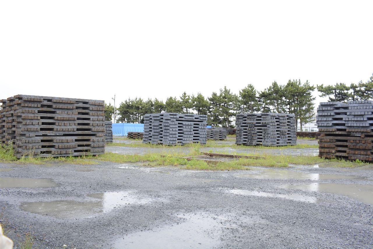八戸市の緊急銃猟でクマ1頭が駆除された現場=26日、八戸市河原木の東京鉄鋼八戸工場