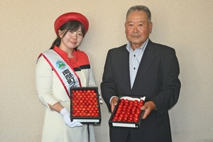 「南部町へサクランボ狩りに来て」 町フルーツアンバサダーの工藤さんらPR