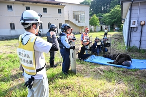ツキノワグマ出没想定、緊急銃猟合同訓練/五戸町と新郷村