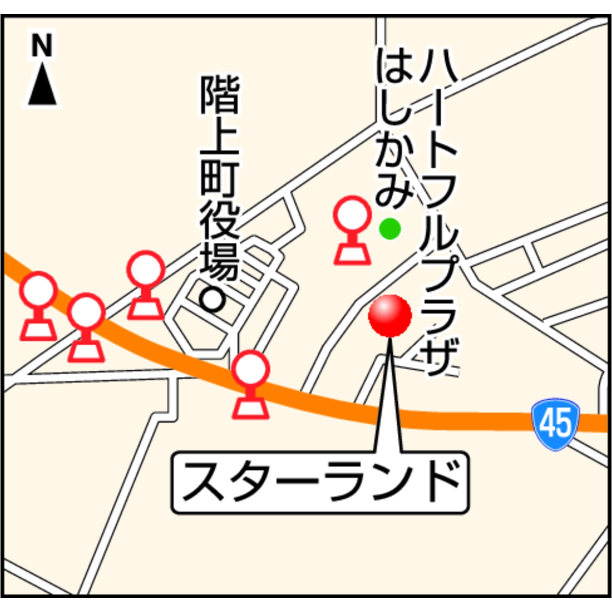 スターランドの位置図