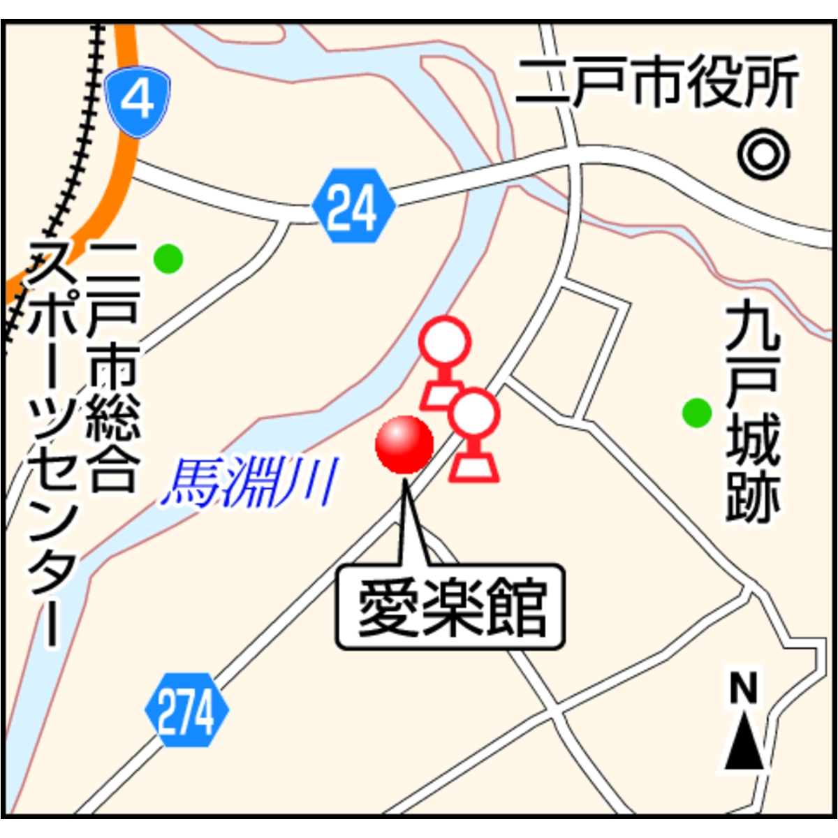 愛楽館の位置図