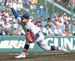 【夏の甲子園】先発手代森（天間林中出）、制球難　五回途中で降板／青森山田　