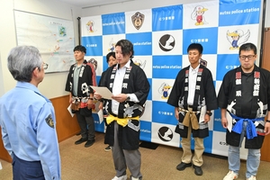 山車の安全運行、事故防止を　むつ警察署、５団体の組頭に要請
