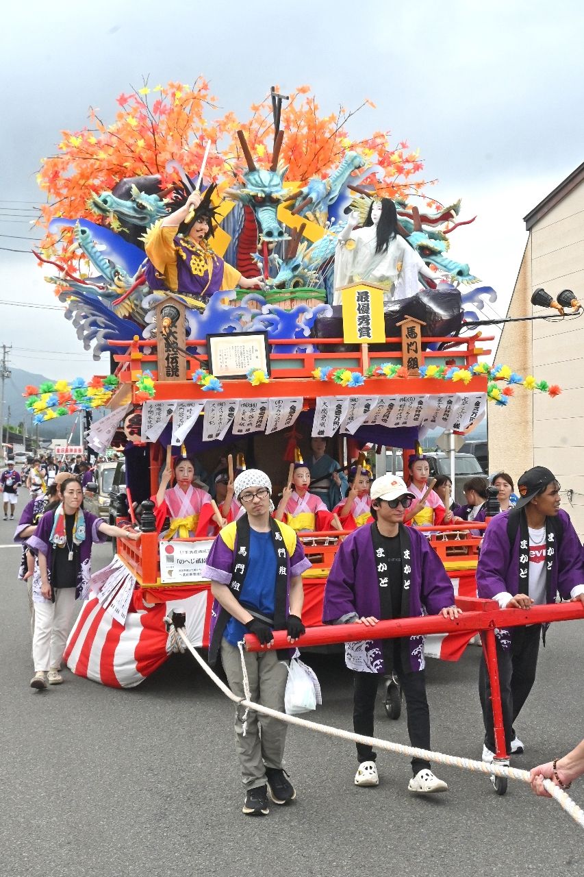 山車審査で最優秀賞となった馬門組祭典部