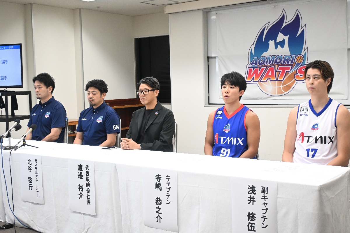 「たくさんの勝利を見せたい」 3季連続主将の寺嶋(弘前出身)/青森ワッツ新体制発表