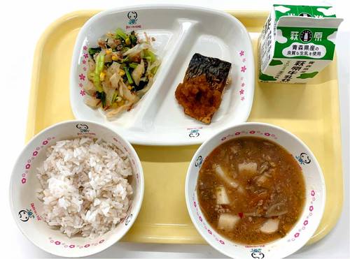 おいらせ町立学校給食センターがエントリーした献立の5品(同センター提供)