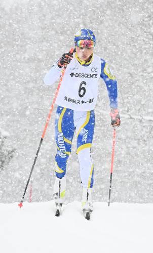 【中学女子3キロクラシカル】10分11秒8で優勝した乙部海音(野辺地)