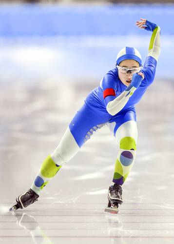 【女子500メートル】自己ベストの44秒92で36位だった上田聖華(八戸東)