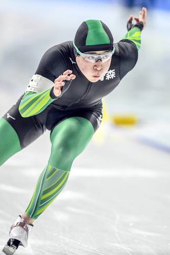 【男子500メートル】41秒03で41位だった柏﨑皓貴(八戸西)