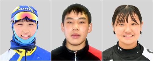 (左から)乙部海音、新山正一郎、高谷怜依