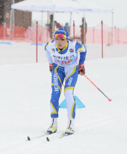 【女子3キロクラシカル】11分43秒4で13位だった乙部海音(野辺地)=野沢温泉スキー場南原コース