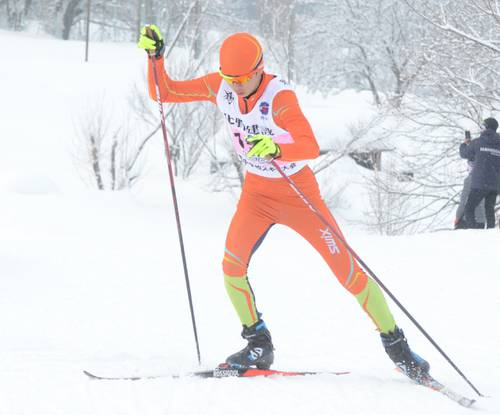【男子5キロフリー】13分34秒5で6位だった佐藤真斗(大鰐)