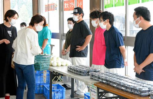 新鮮な野菜や果物が並ぶ直売所「ダイちゃんの店」