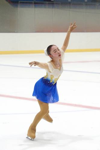【女子選手権クラス】81・85点で優勝した聖前埜乃華(八戸FSC)=テクノルアイスパーク八戸