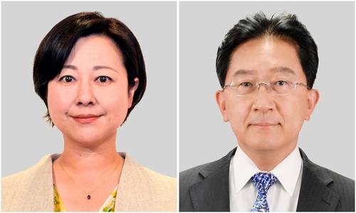 千葉絢子氏(左)と達増拓也氏