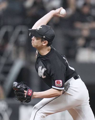 日本ハム戦に先発したロッテ・種市=エスコンフィールド
