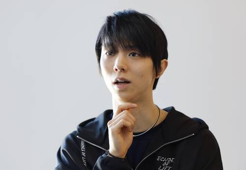 東日本大震災についてインタビューに応じる羽生結弦さん