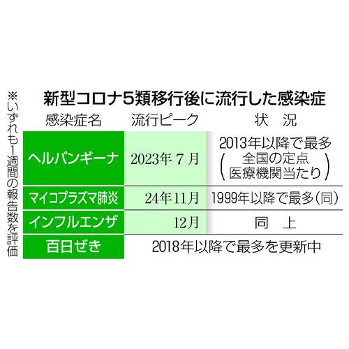 新型コロナ5類移行後に流行した感染症