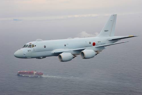 海上自衛隊八戸航空基地に配備される予定のP1哨戒機(海自提供)